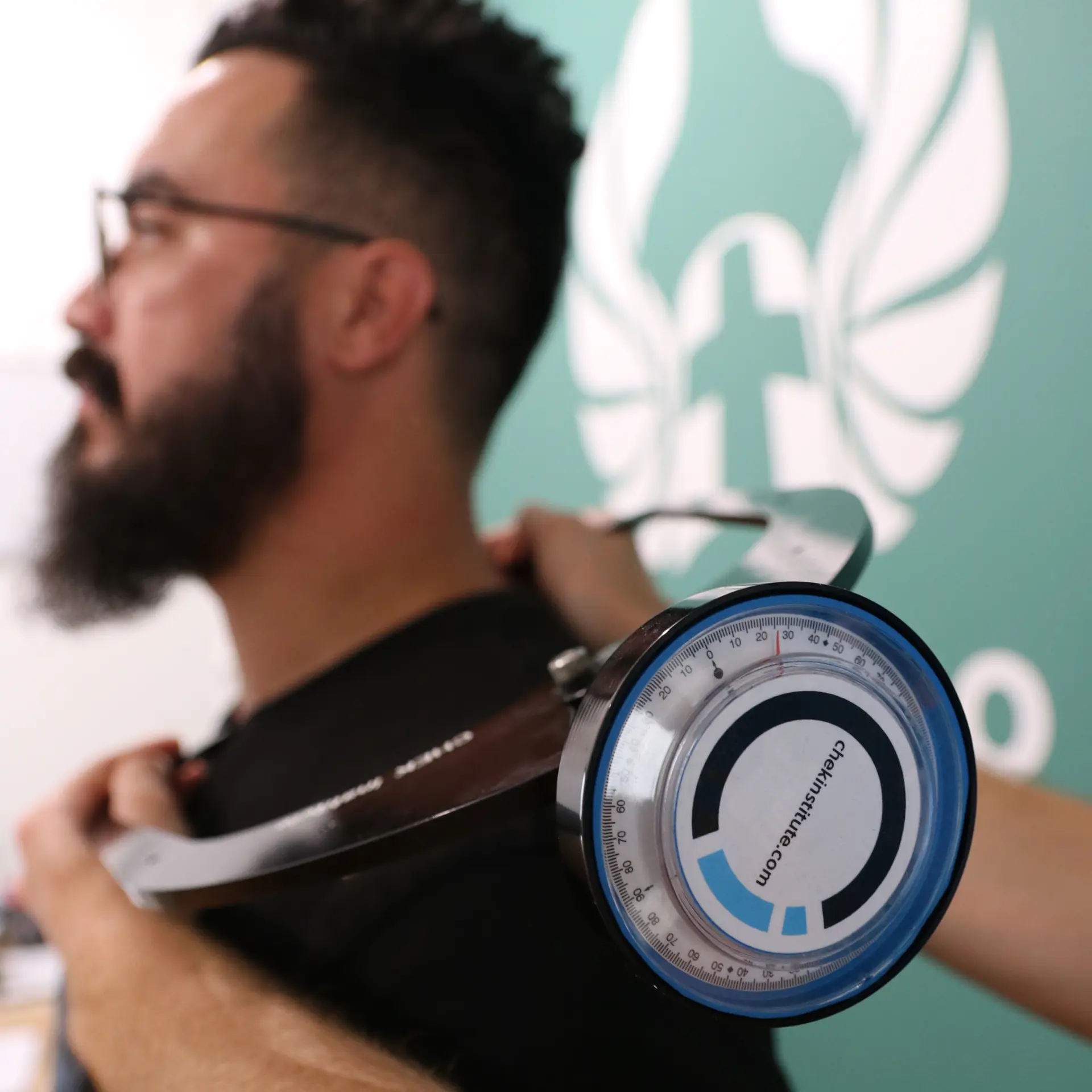 Avaliação postural com goniómetro no espaço do Barreiro